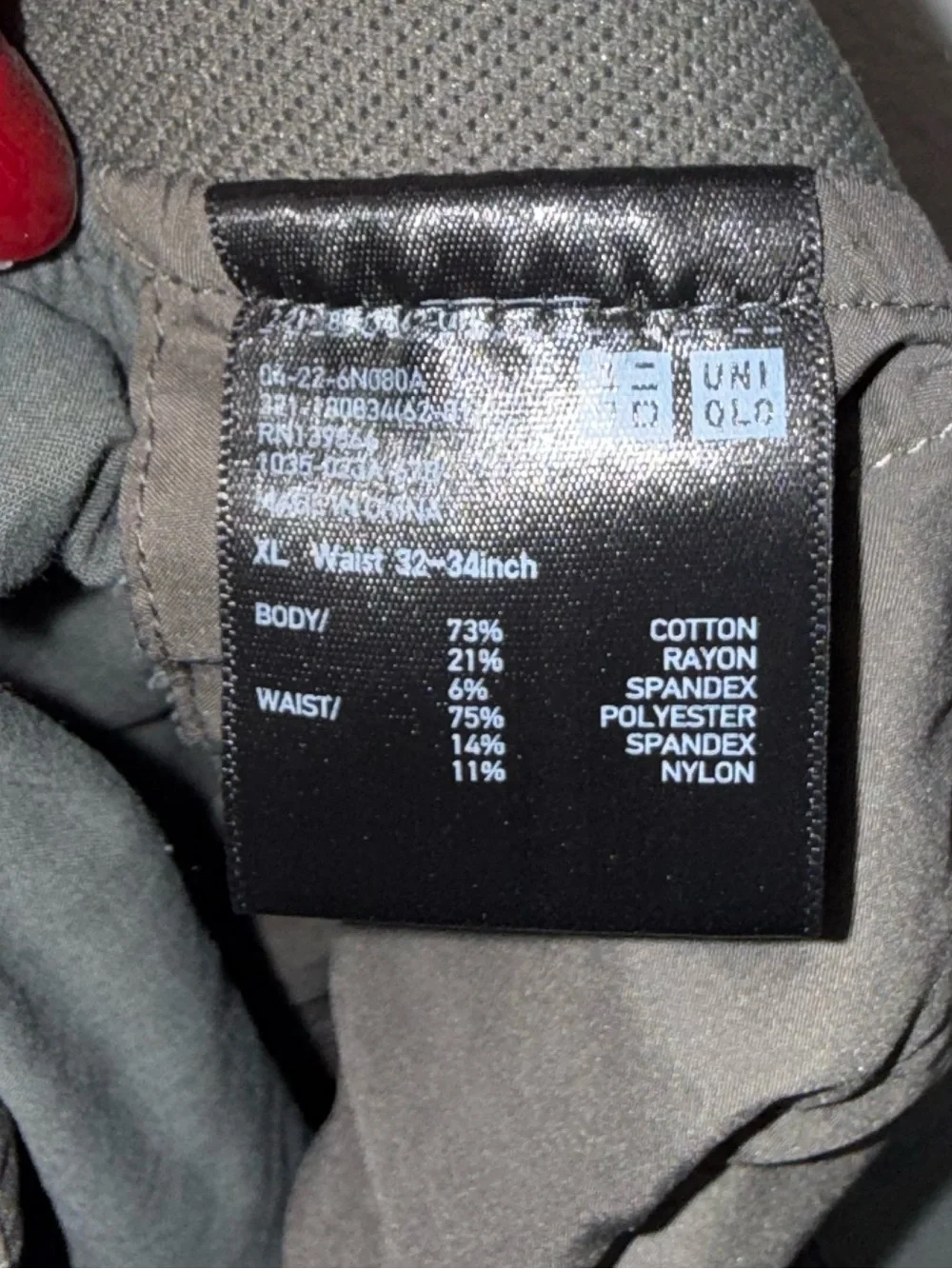 Uniqlo Charcoal Gray Pull On Cropped Ankle Pants Women’s XL Career Casual